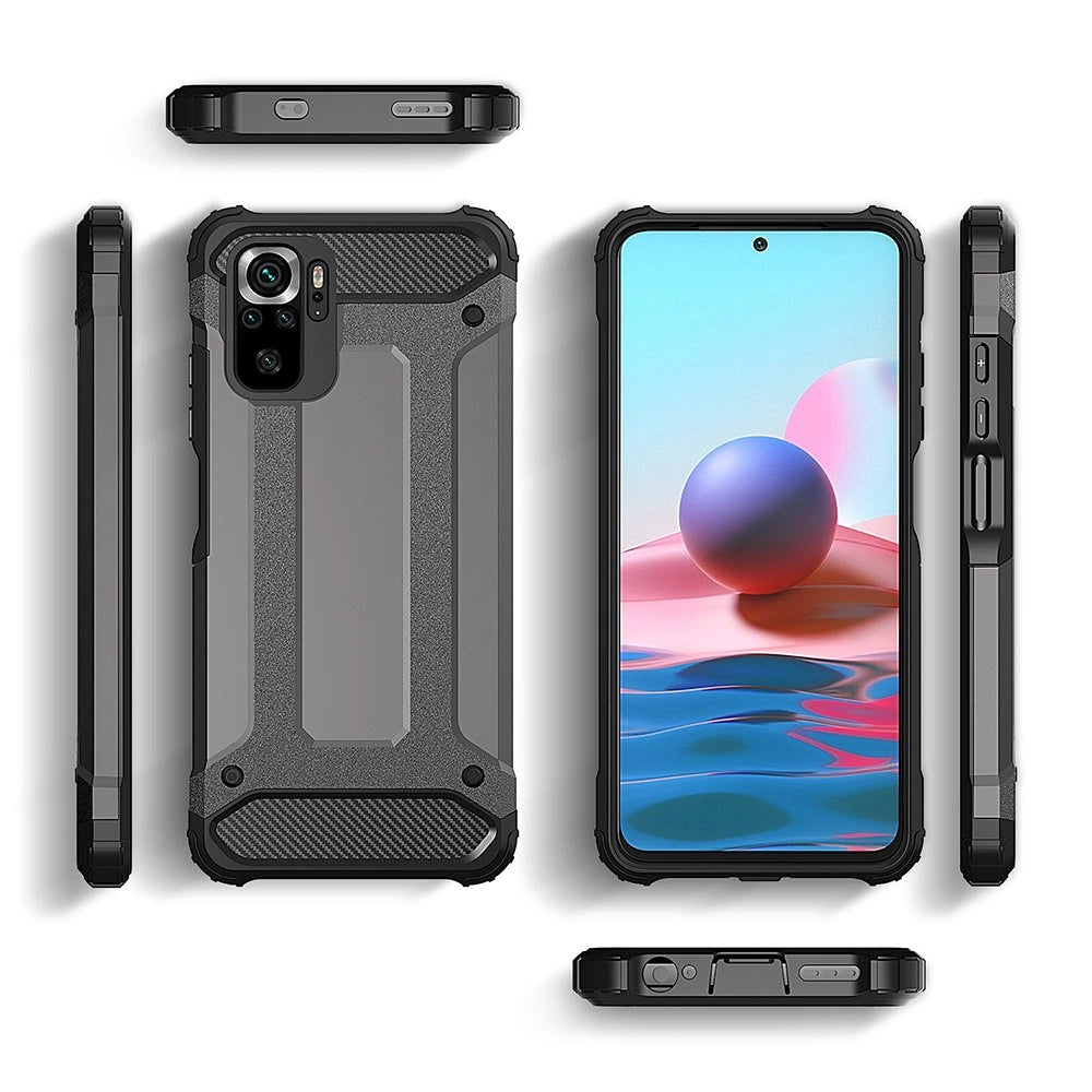 Hybrid Armor Case Tough Rugged Cover til Xiaomi Redmi Note 11T 5G / Redmi Note 11S 5G / Poco M4 Pro 5G blå