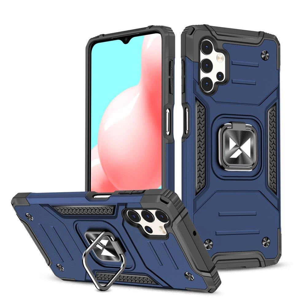 Wozinsky Ring Armor robust hybrid case cover + magnetisk holder til Samsung Galaxy A23 blå