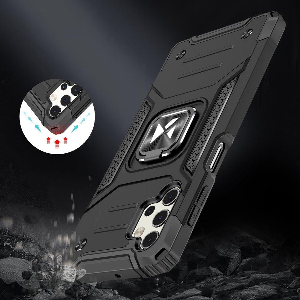 Wozinsky Ring Armor robust hybrid case cover + magnetisk holder til Samsung Galaxy A73 rød