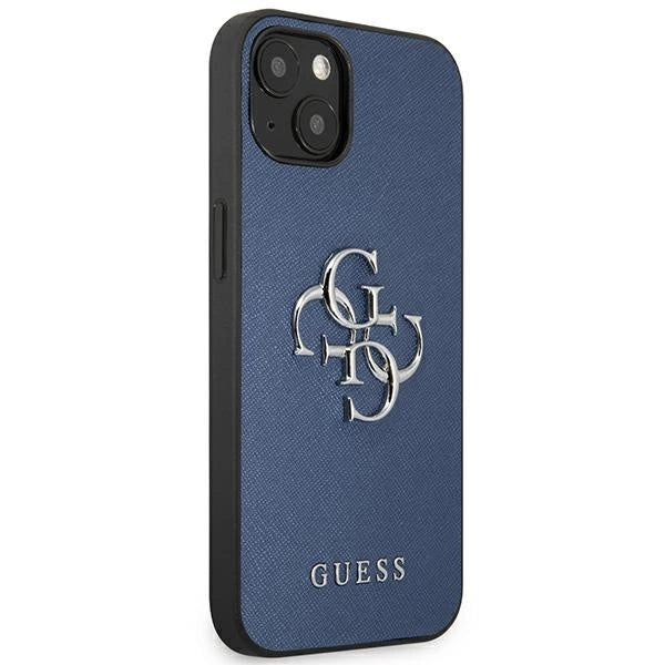 Guess GUHCP13SSA4GSBL iPhone 13 mini 5.4" blå/blå hardcase Saffiano 4G Metal Logo