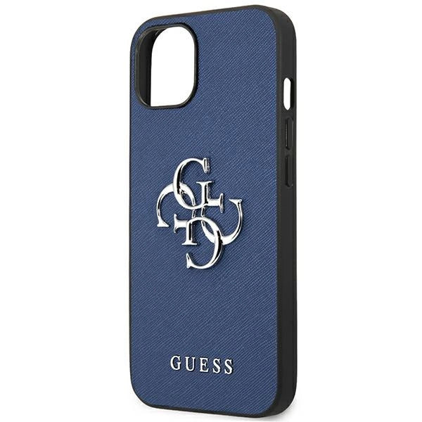 Guess GUHCP13SSA4GSBL iPhone 13 mini 5.4" blå/blå hardcase Saffiano 4G Metal Logo