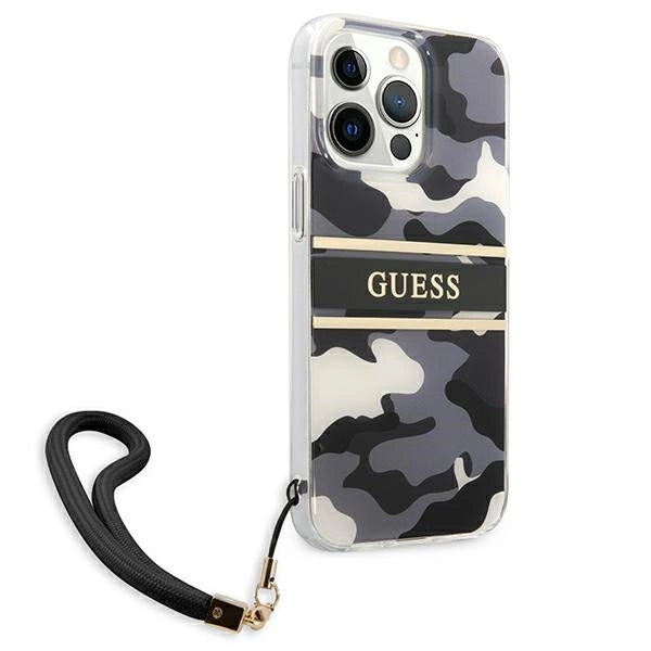 Guess GUHCP13XKCABBK iPhone 13 Pro Max 6.7" sort/sort hardcase Camo Strap Collection
