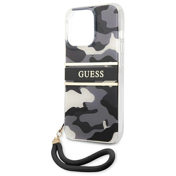 Guess GUHCP13XKCABBK iPhone 13 Pro Max 6.7" sort/sort hardcase Camo Strap Collection