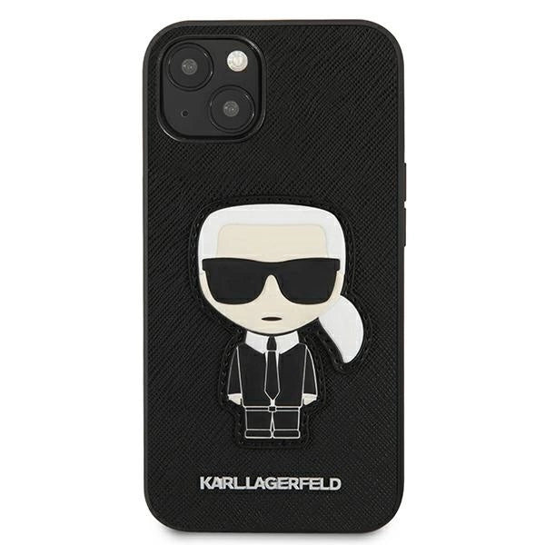 Karl Lagerfeld KLHCP13SOKPK iPhone 13 mini 5,4" sort/sort Saffiano Ikonik Karl ̊s Patch