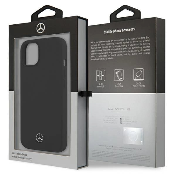 Mercedes MEHCP13SSILBK iPhone 13 mini 5,4" sort/sort hardcase Silicone Line