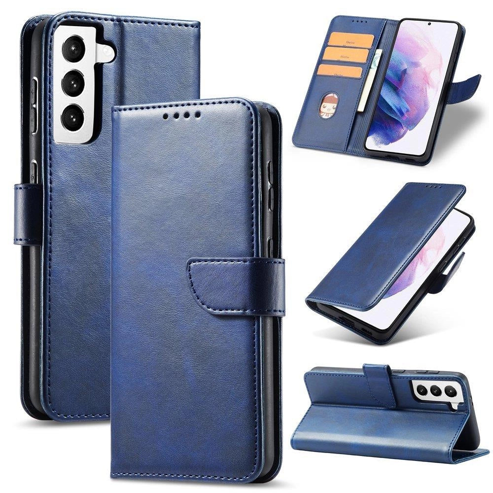 Magnet Case Elegant Case Cover Flip Cover Samsung Galaxy S22 + (S22 Plus) Blå