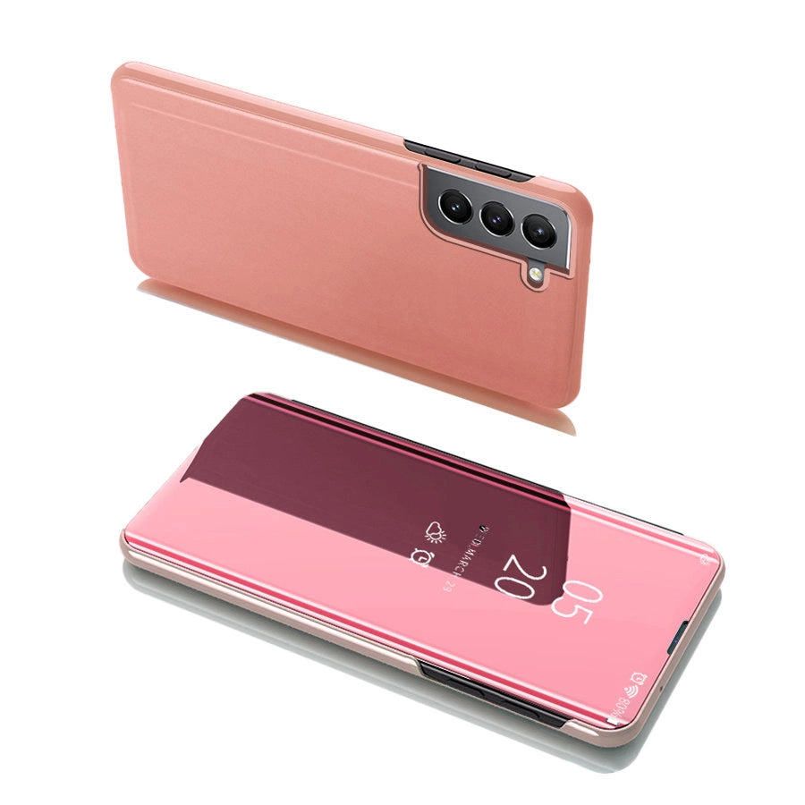 Clear View Case Flip Cover til Samsung Galaxy S22 + (S22 Plus) lyserød