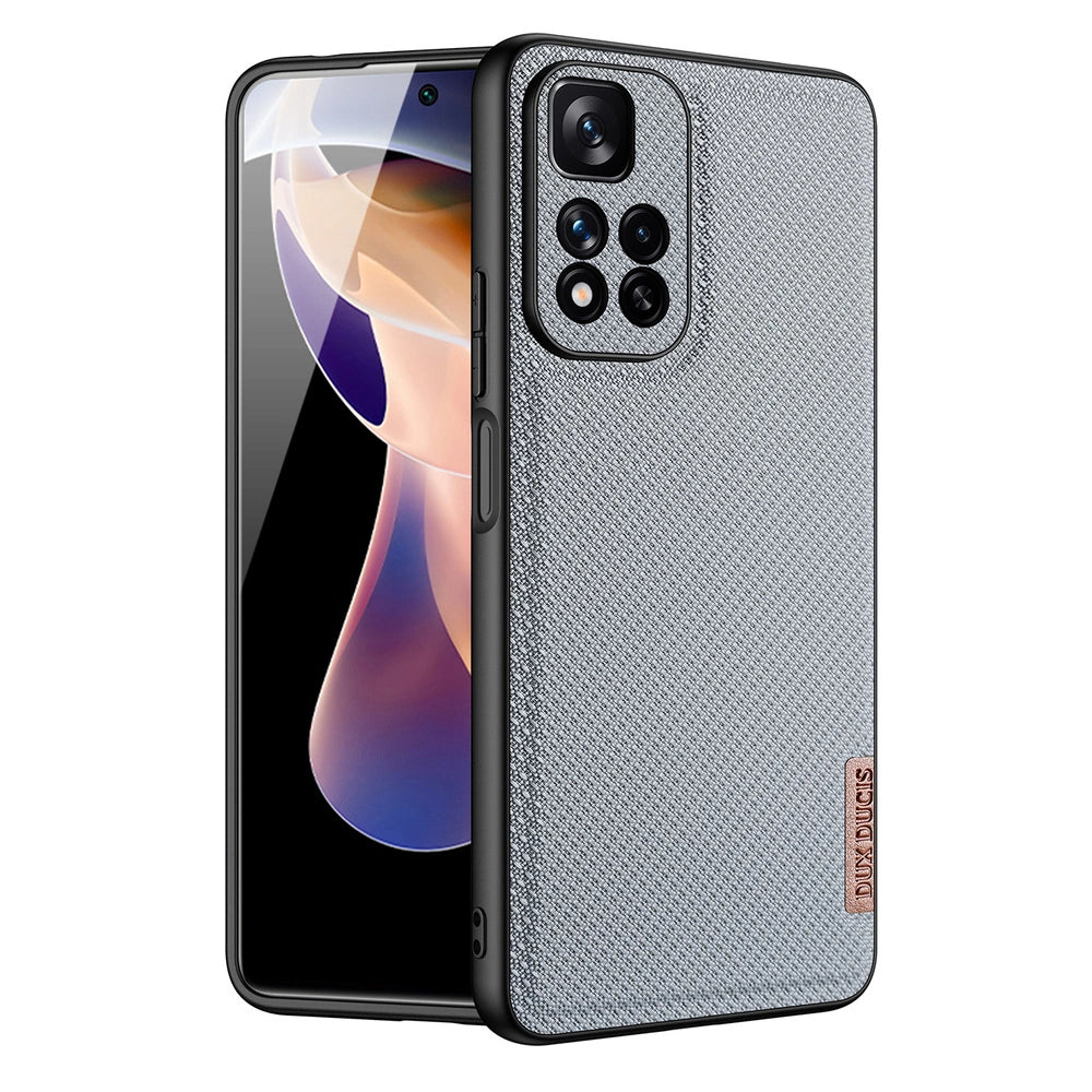 Dux Ducis Fino case nylon dækket cover Xiaomi Redmi Note 11 Pro+ 5G (Kina) / 11 Pro 5G (Kina) / Mi11i HyperCharge / Poco X4 NFC 5G blå