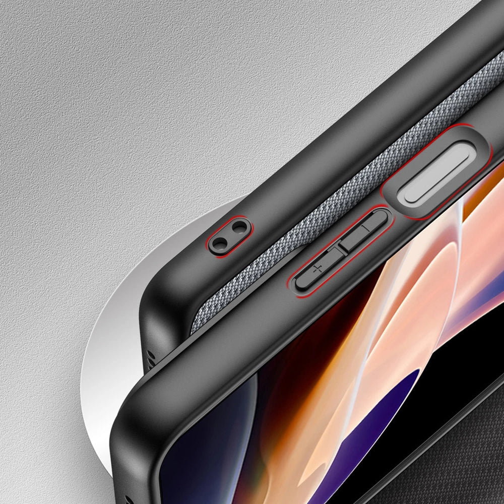 Dux Ducis Fino case nylon dækket cover Xiaomi Redmi Note 11 Pro+ 5G (Kina) / 11 Pro 5G (Kina) / Mi11i HyperCharge / Poco X4 NFC 5G blå