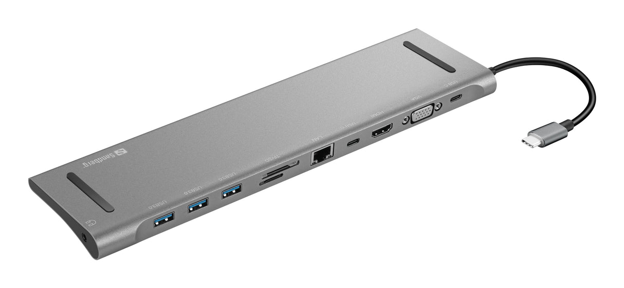 USB-C 10-in-1 Docking Station, Alu