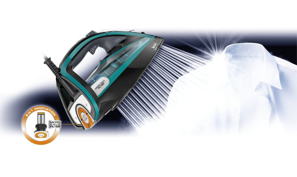 Tefal Ultimate Pure FV9844E0 Dampstrygejern 3200W Sort Grøn