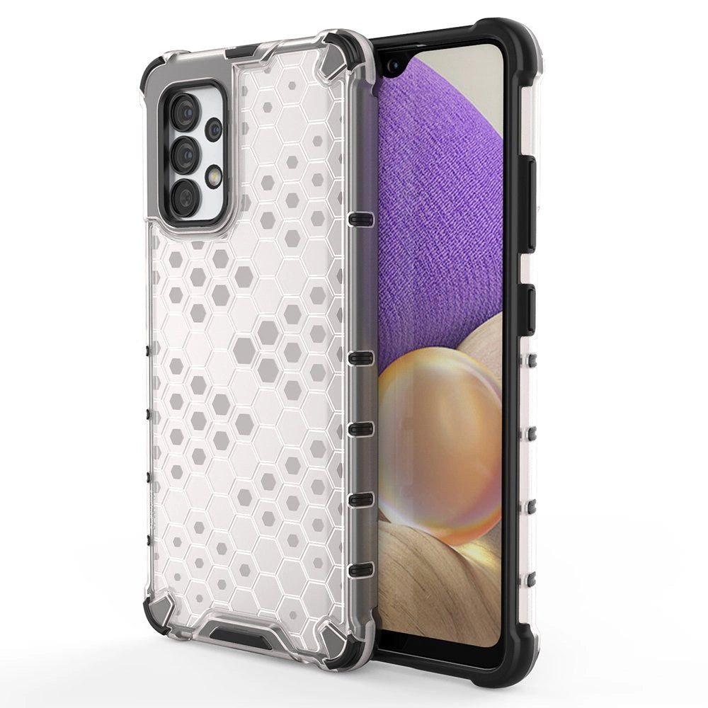 Honeycomb case pansret cover med en gel ramme til Samsung Galaxy A13 5G gennemsigtig
