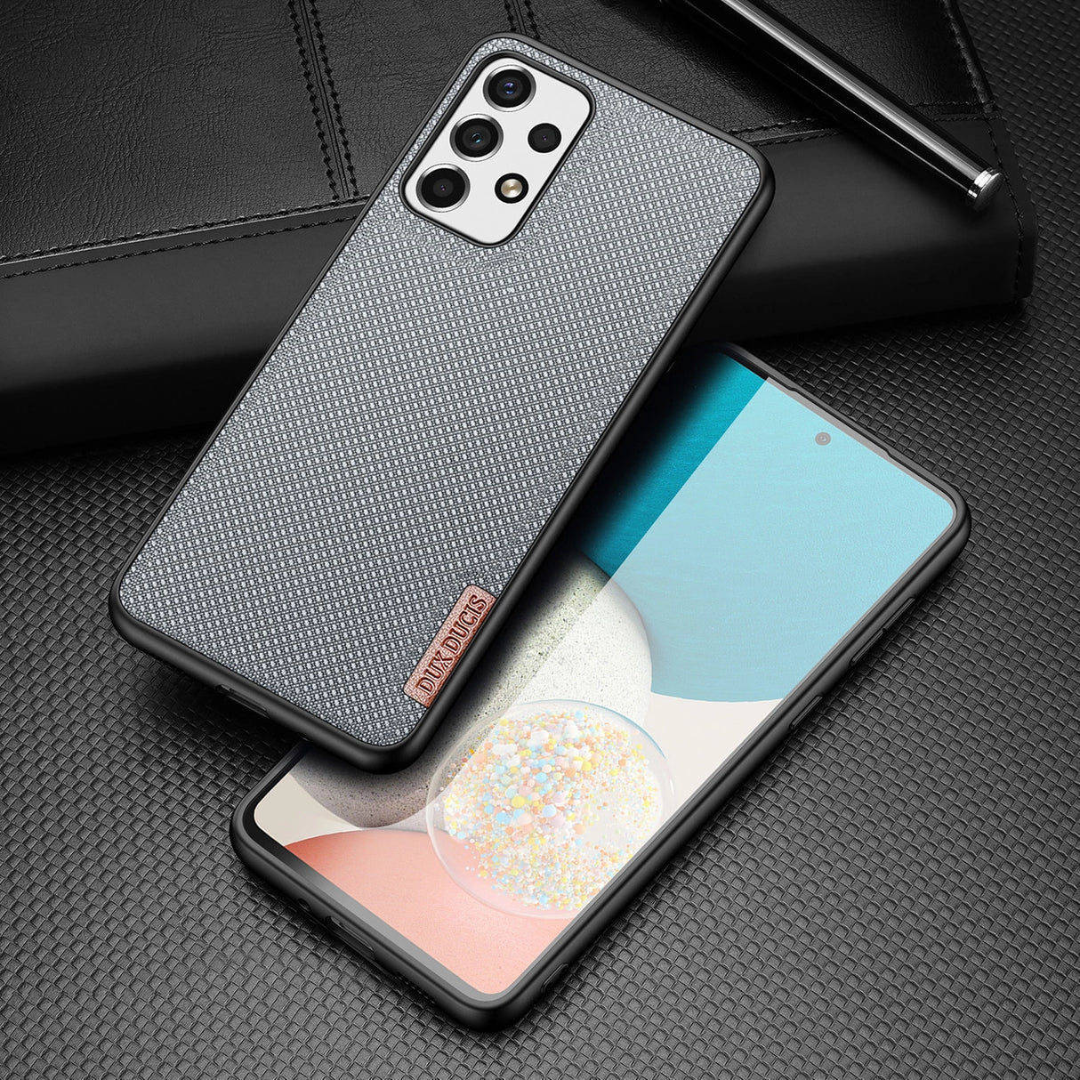 Dux Ducis Fino case er lavet af nylon materiale til Samsung Galaxy A73 blå