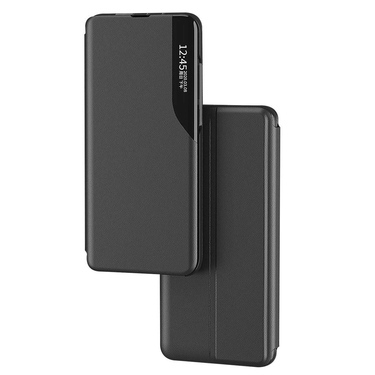 Eco læder View Case en elegant sag med en flap og stand funktion for Samsung Galaxy A73 rød