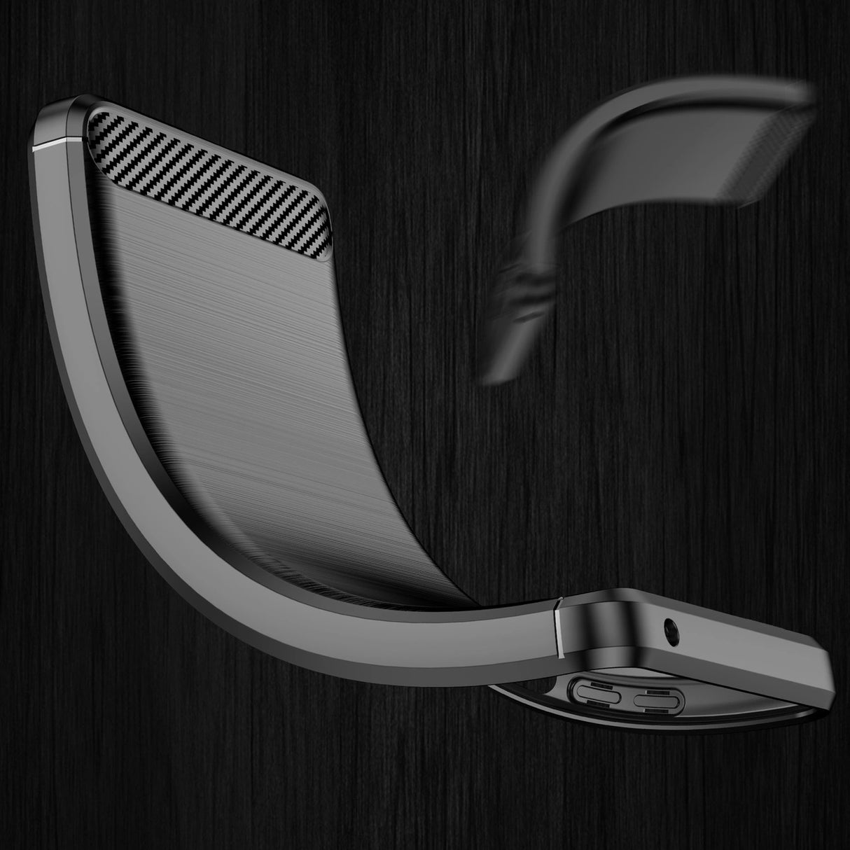 Carbon Case Fleksibel TPU-dæksel til Samsung Galaxy A73 sort