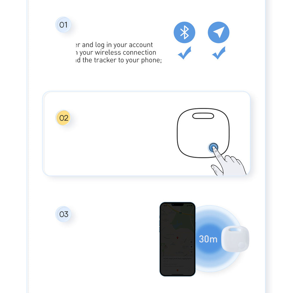 Baseus T2 Pro smart GPS tracker til børns håndtaske nøgler hvid (FMTP000002)