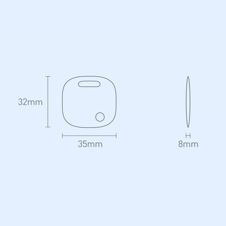 Baseus T2 Pro smart GPS tracker til børns håndtaske nøgler hvid (FMTP000002)