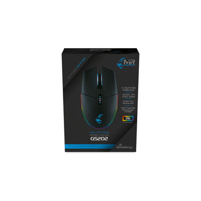 MediaRange MRGS202 mus Spil Højre hånd USB Type-A Optisk 4000 dpi