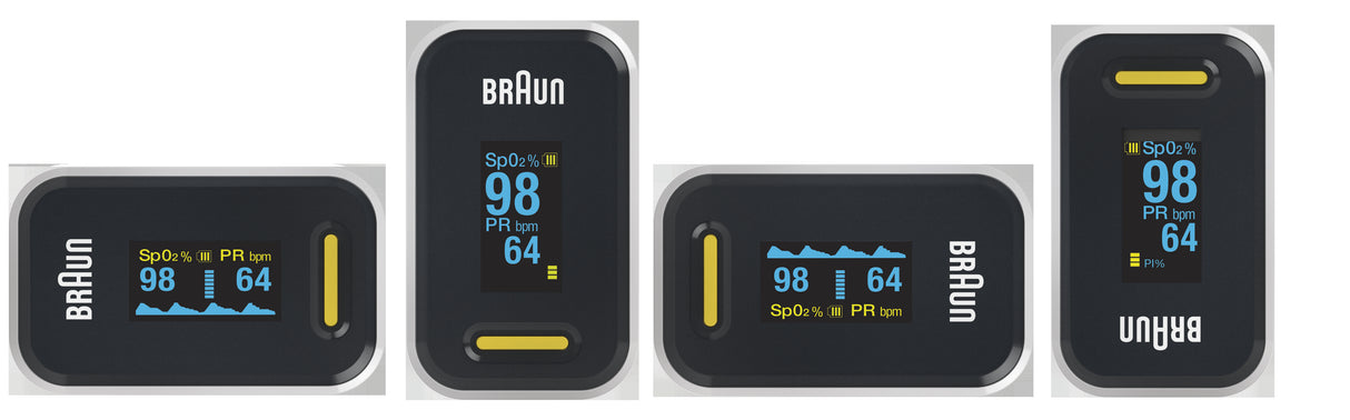 Braun YK-81CEU pulsoximeter Sort, Rustfrit stål
