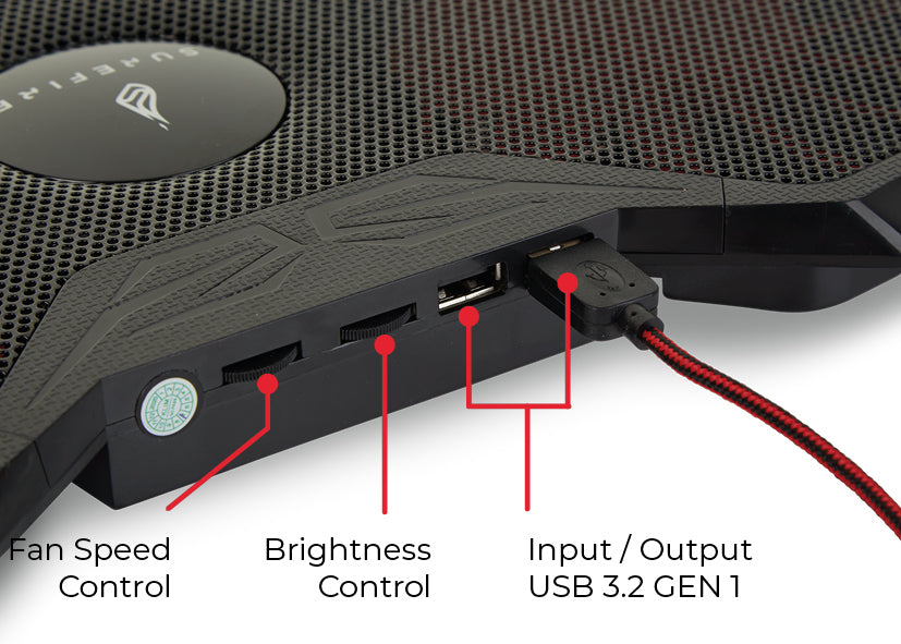 SureFire Bora køling til laptop 43,2 cm (17") 1200 rpm Sort