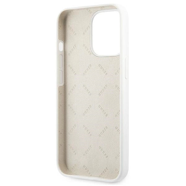 Guess GUHCP13LLS4GGWH iPhone 13 Pro / 13 6,1" hvid/hvid hard case Silikon 4G Logo