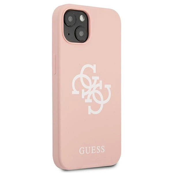 Guess GUHCP13SLS4GWPI iPhone 13 mini 5.4" pink/pink hard case Silikon 4G Logo