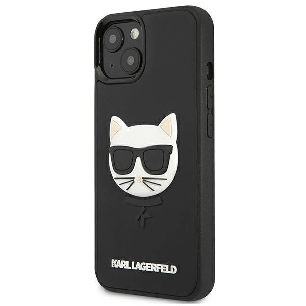 Karl Lagerfeld KLHCP13SCH3DBK 13 mini 5,4" sort/sort hårdkasse 3D Gummi Choupette