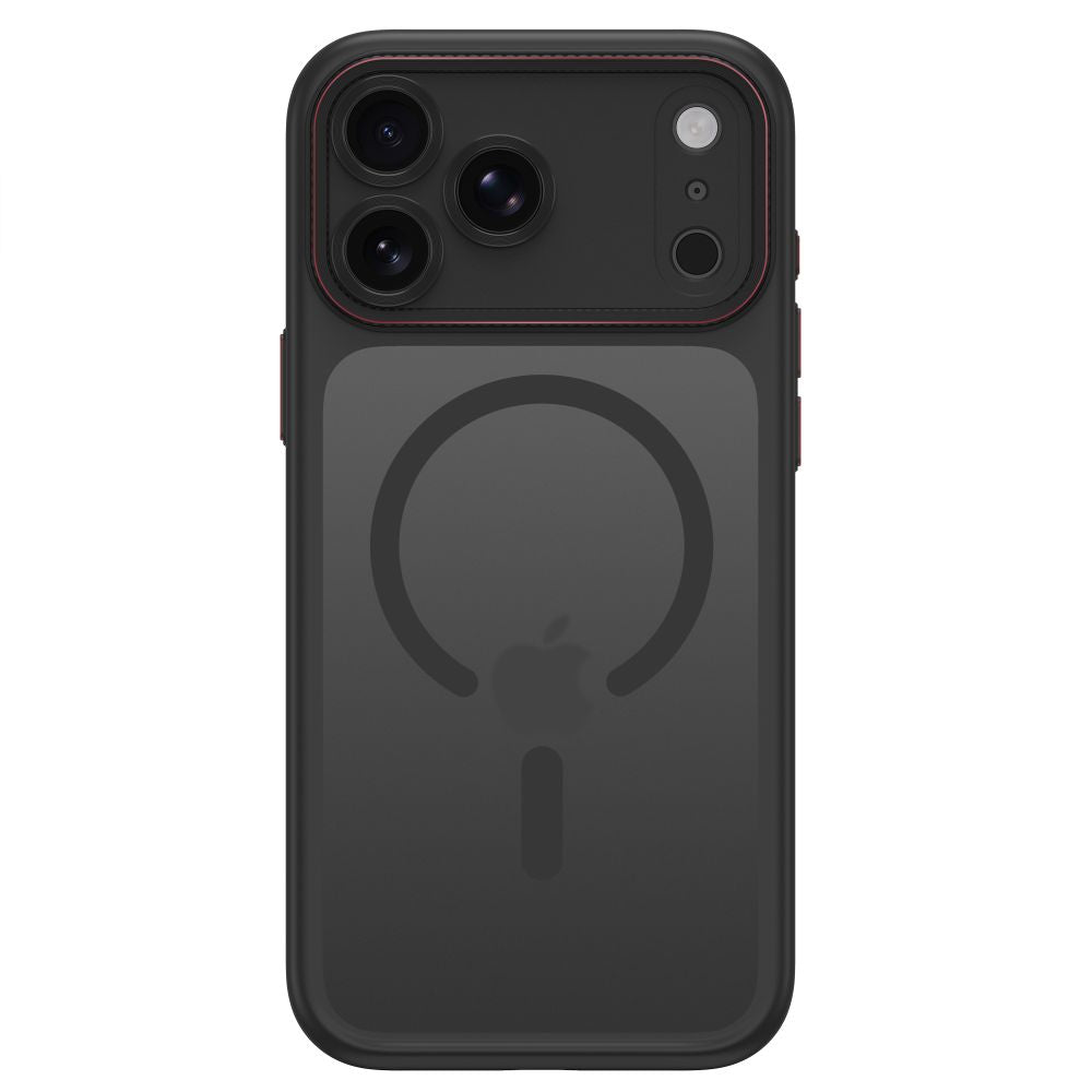 Tech Protect Magcam Magsafe Iphone 17 Pro / 18 Pro Mat Sort/Rød