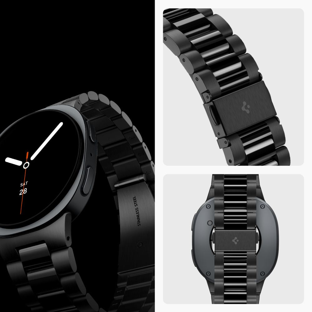 Spigen Modern Fit 316 L Remmen Til Samsung Galaxy Watch 8 / 9 / Classic (40 / 44 / 46 Mm) Sort