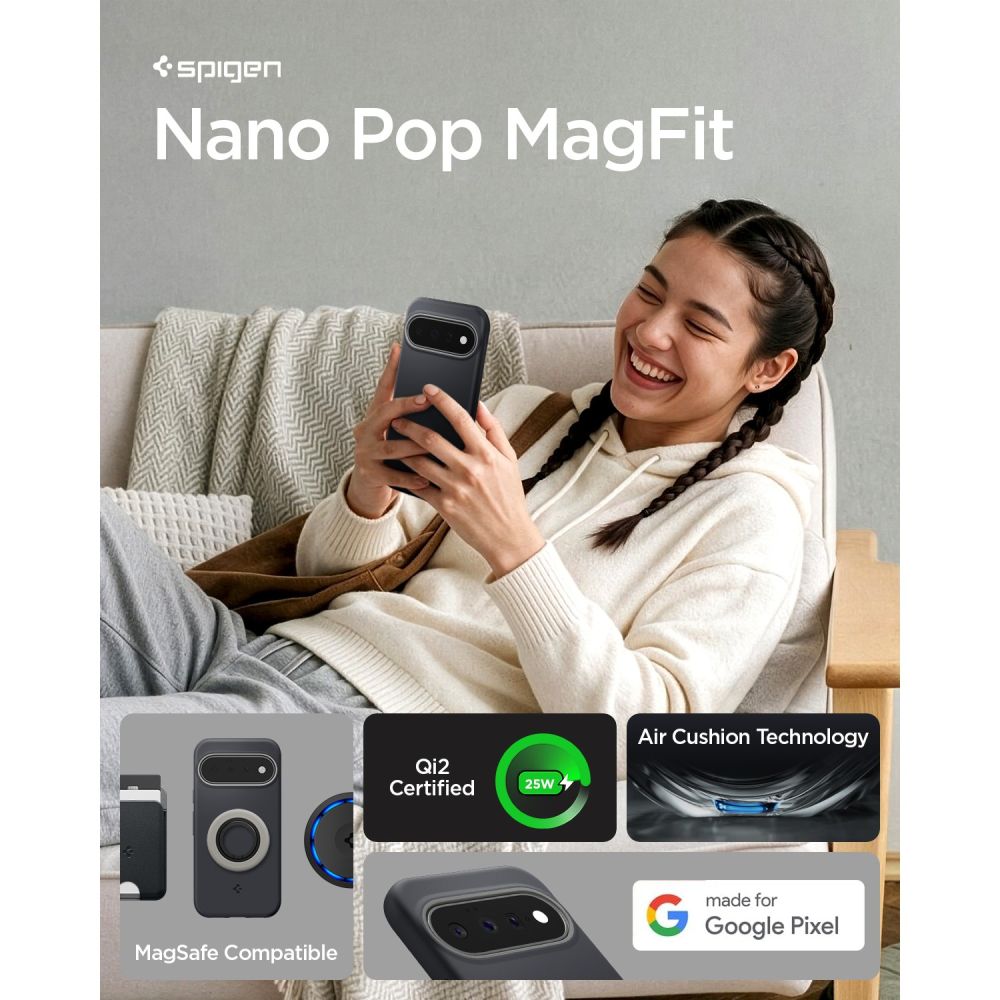 Spigen Nano Pop Mag Magsafe Google Pixel 11 Sort Sesam