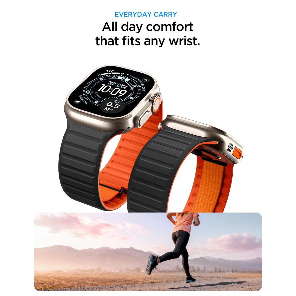 Spigen Athlex Air M Apple Watch 8 / 9 / 10 / 11 / 12 / Se / Ultra (44 / 45 / 46 / 49 Mm) Active Sort/Orange
