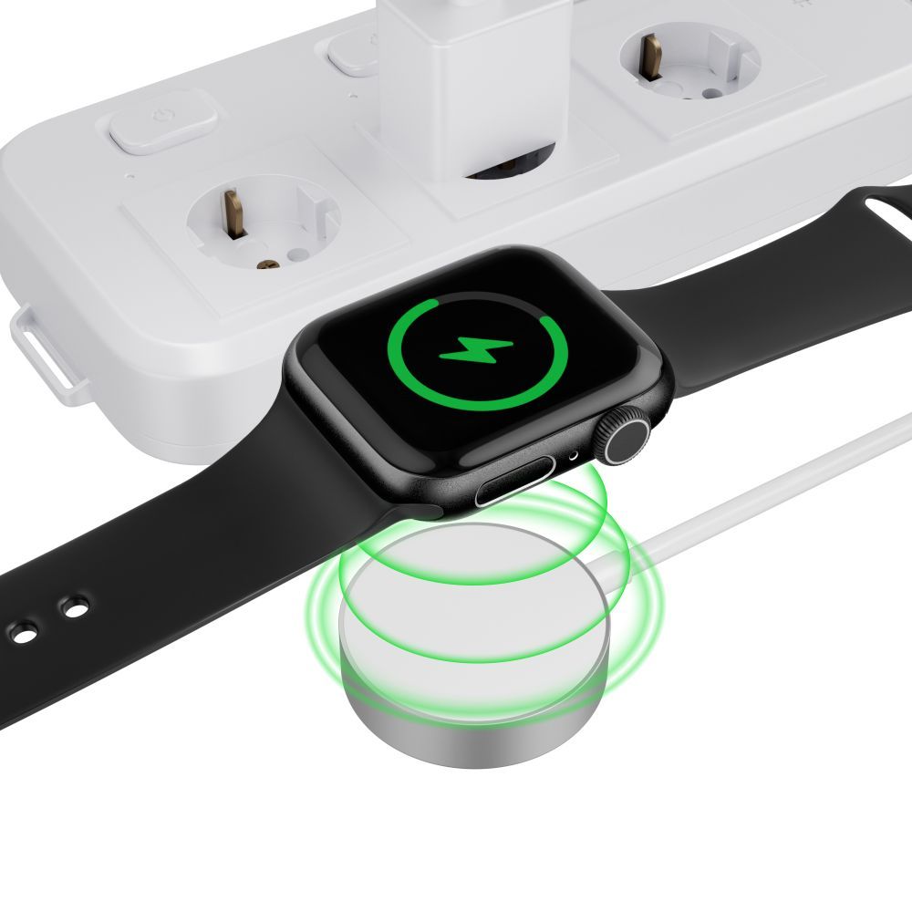 Tech Protect Ultraboost Magnetisk Opladningskabel Type C 120 Cm Apple Watch Hvid