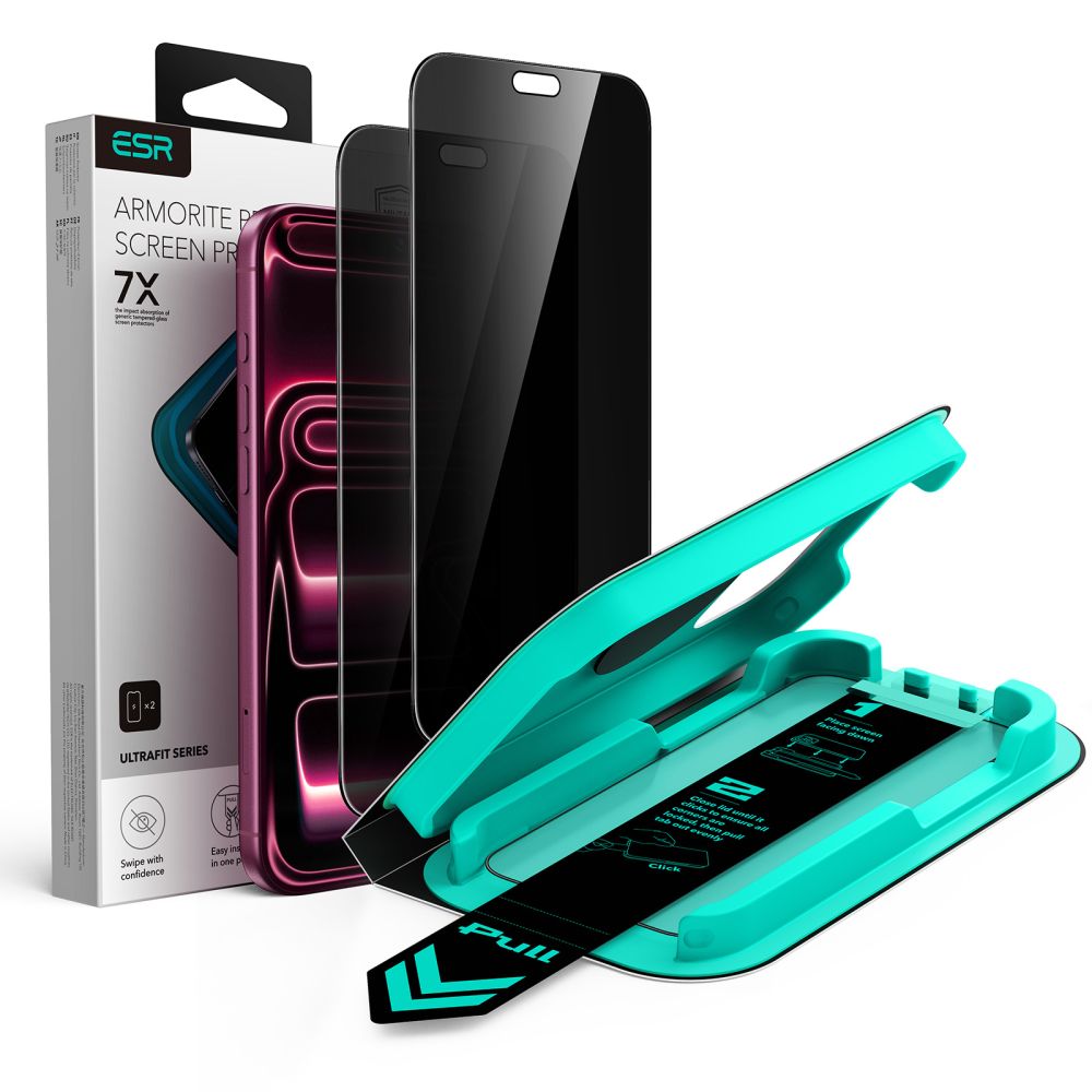 Privacyglas Esr Ultrafit Armorite Hærdet Glas 2 Pack Iphone 18 Pro Max Fortrolighed