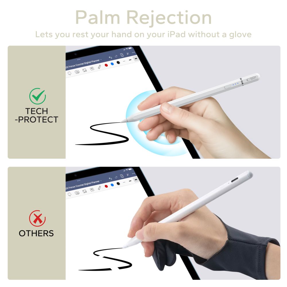 Tech Protect Digital Magnetisk Stylus Pen ”3” Ipad Hvid