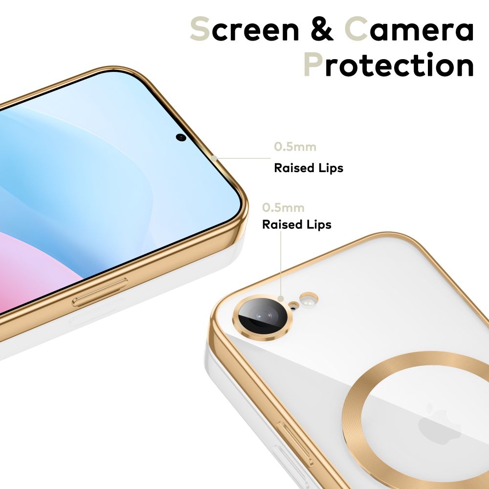 Tech Protect Magflex Magsafe Iphone 16 E / 17 E Shiny Gold