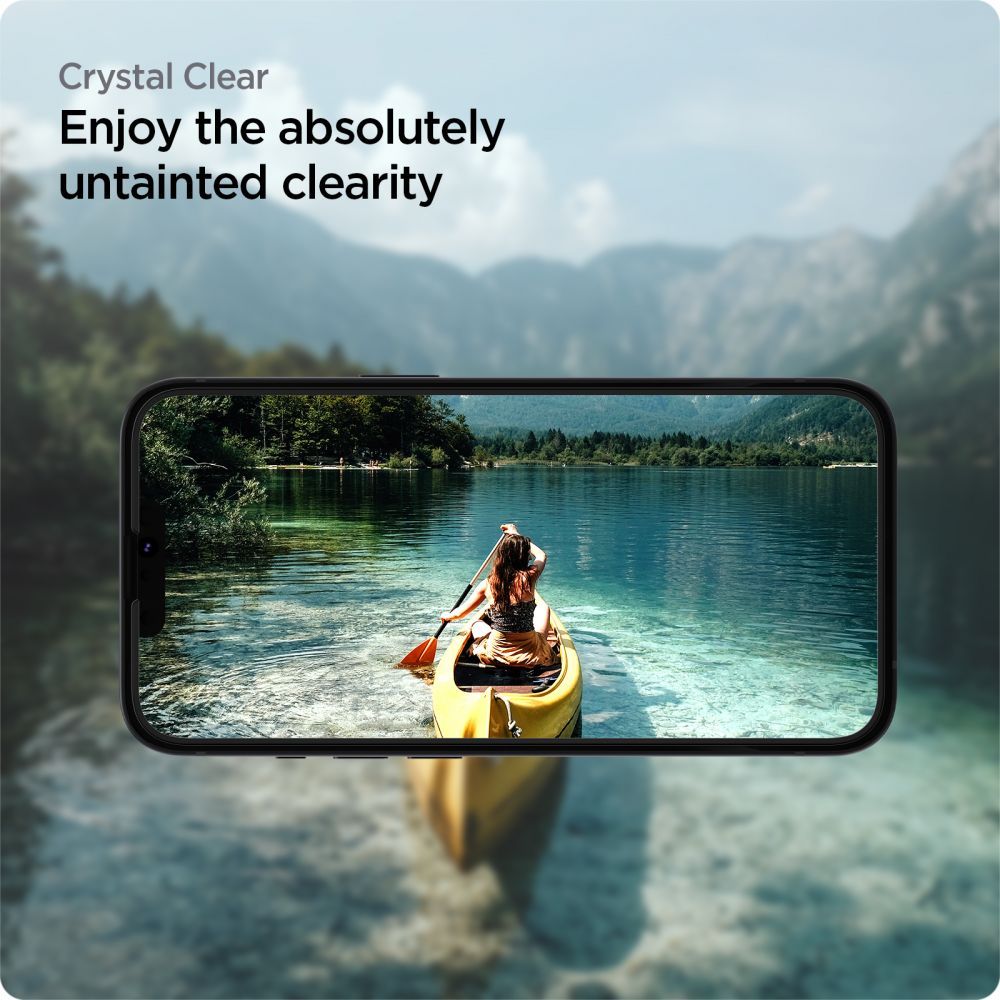 Hærdet Glas Spigen Alm Glass Fc Iphone 13 / 13 Pro / 14 / 16 E / 17 E Sort