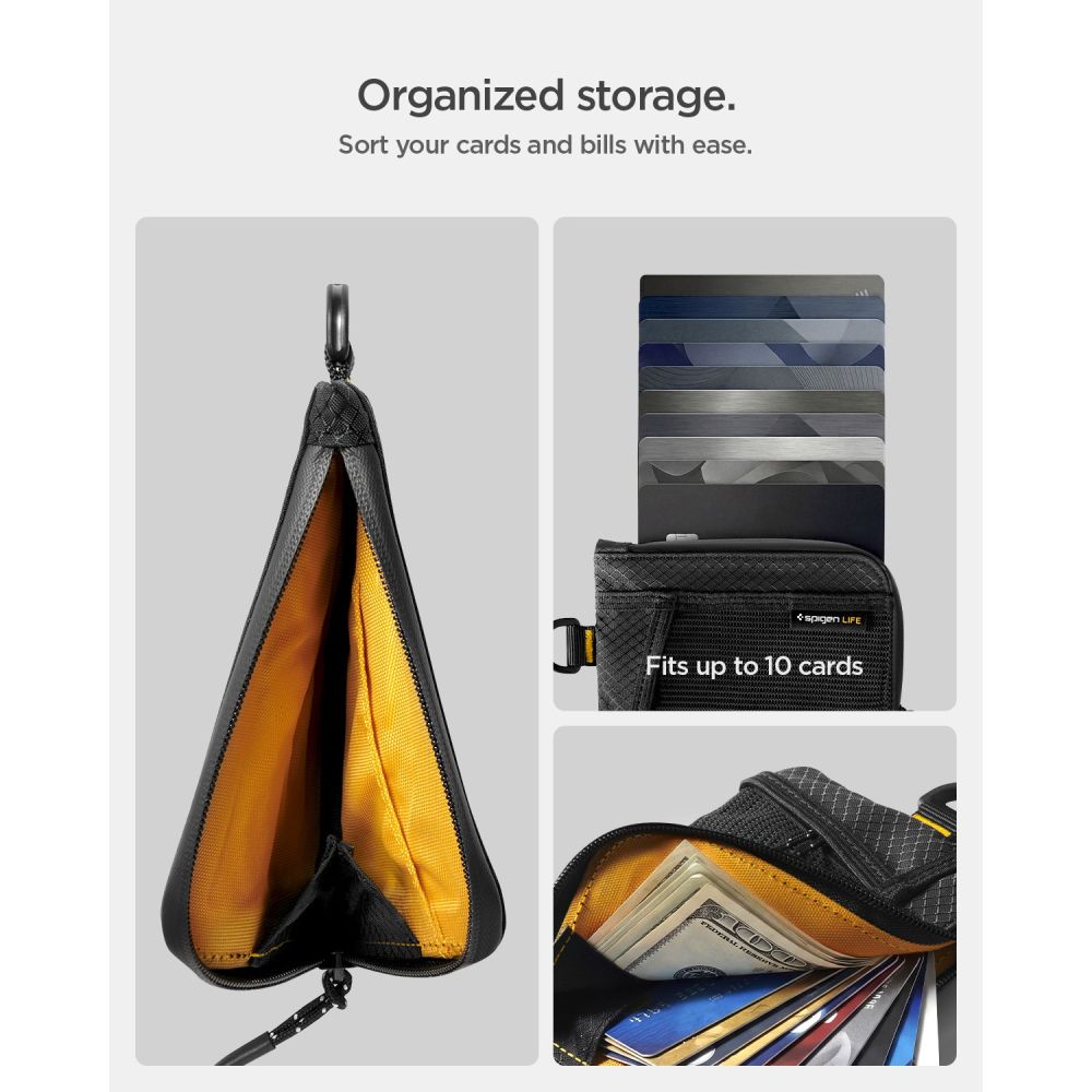 Spigen Lf300 Blød Rfid Kortholder Sort