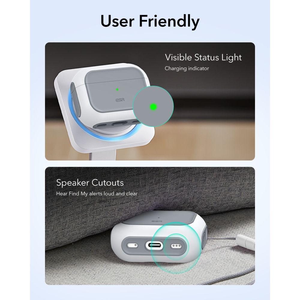 Esr Orbit Halolock Magsafe Apple Airpods Pro 3 Hvide