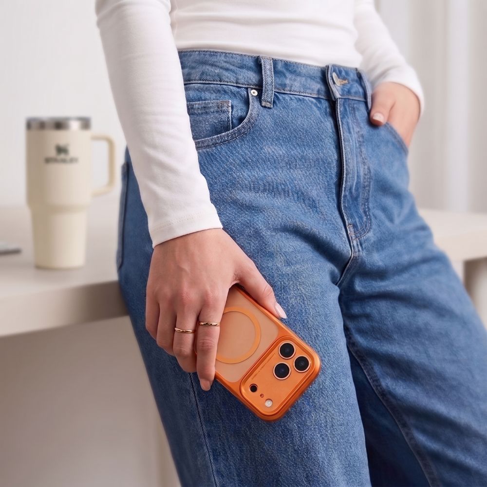 Tech Protect Magprime Magsafe Cc Iphone 17 Pro Max / 18 Pro Max Mat Cosmic Orange