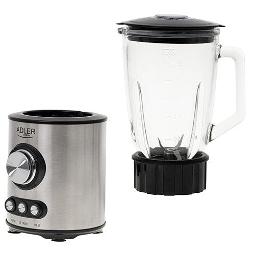 Adler AD 4078 blender Bordplade blender 1700 W Sort, Rustfrit stål, Transparent
