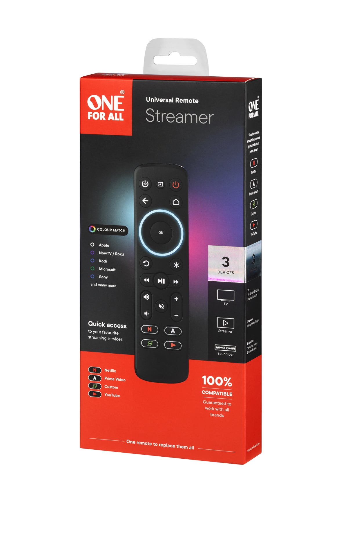 One for All Streamer URC 7935 Universal fjernstyring Sort