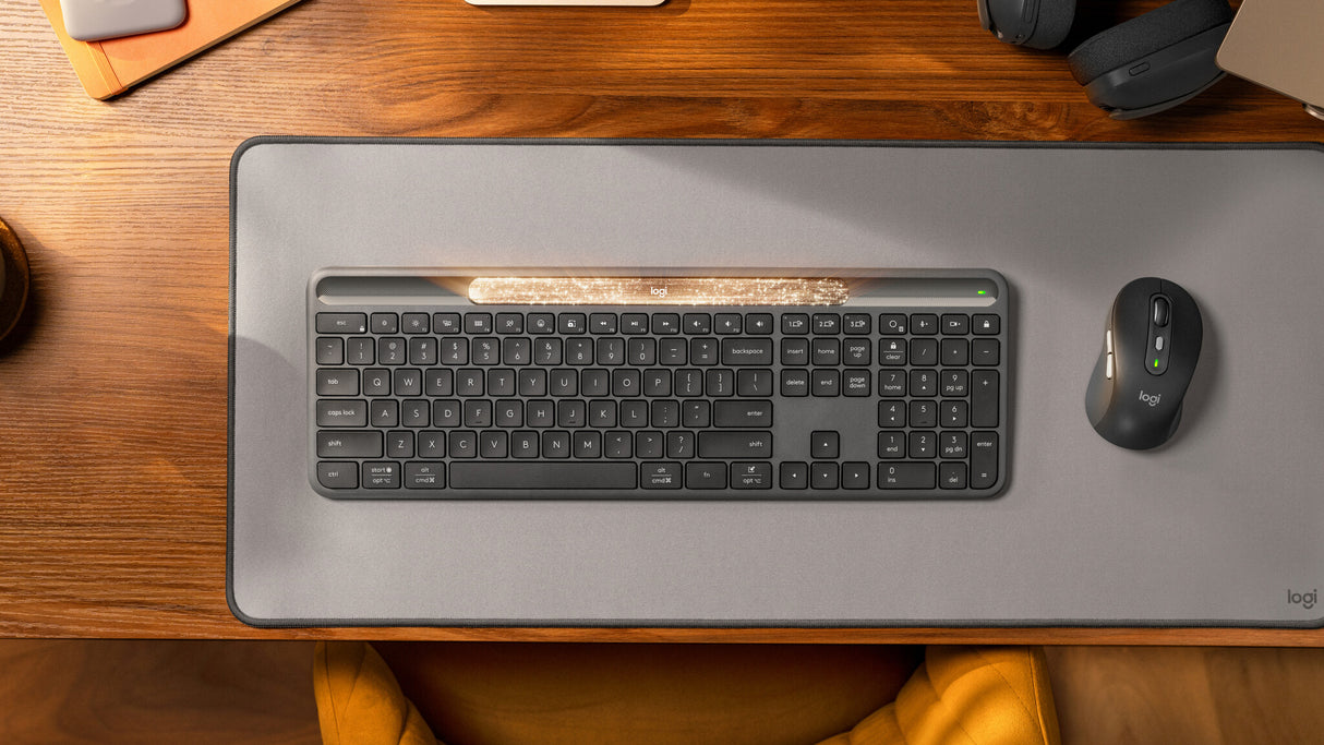 Logitech Signature Slim Solar + K980 tastatur Universel RF trådløs + Bluetooth QWERTY UK international Grafit