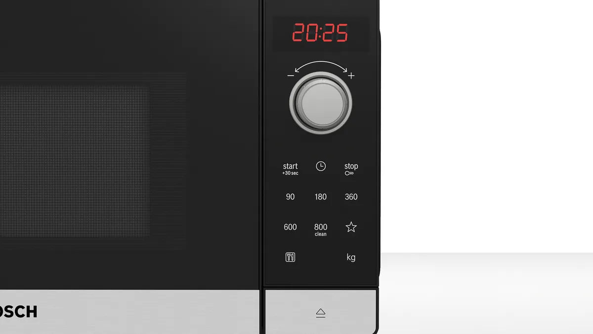 Bosch Serie 2 FFL023MS2 mikrobølgeovn Sort, Rustfrit stål Solo mikroovn Bordplade 20 L 800 W