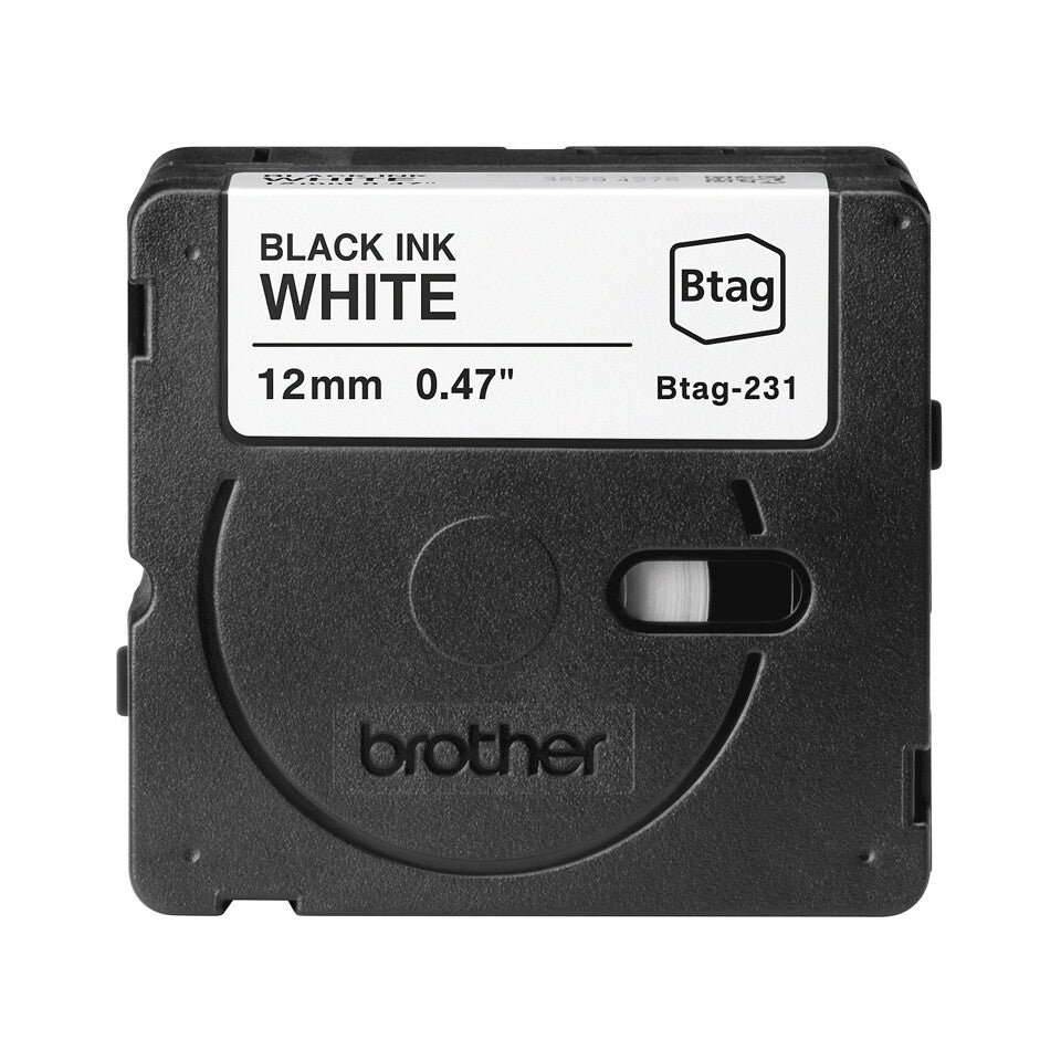 Brother BTAG-231 etiketbånd Sort på hvid
