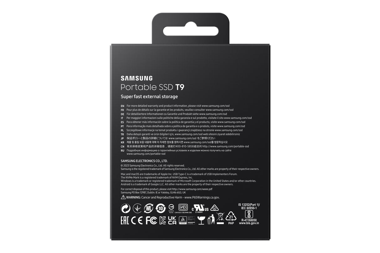 Samsung MU-PG2T0B 2 TB USB Type-C 3.2 Gen 2 (3.1 Gen 2) Sort