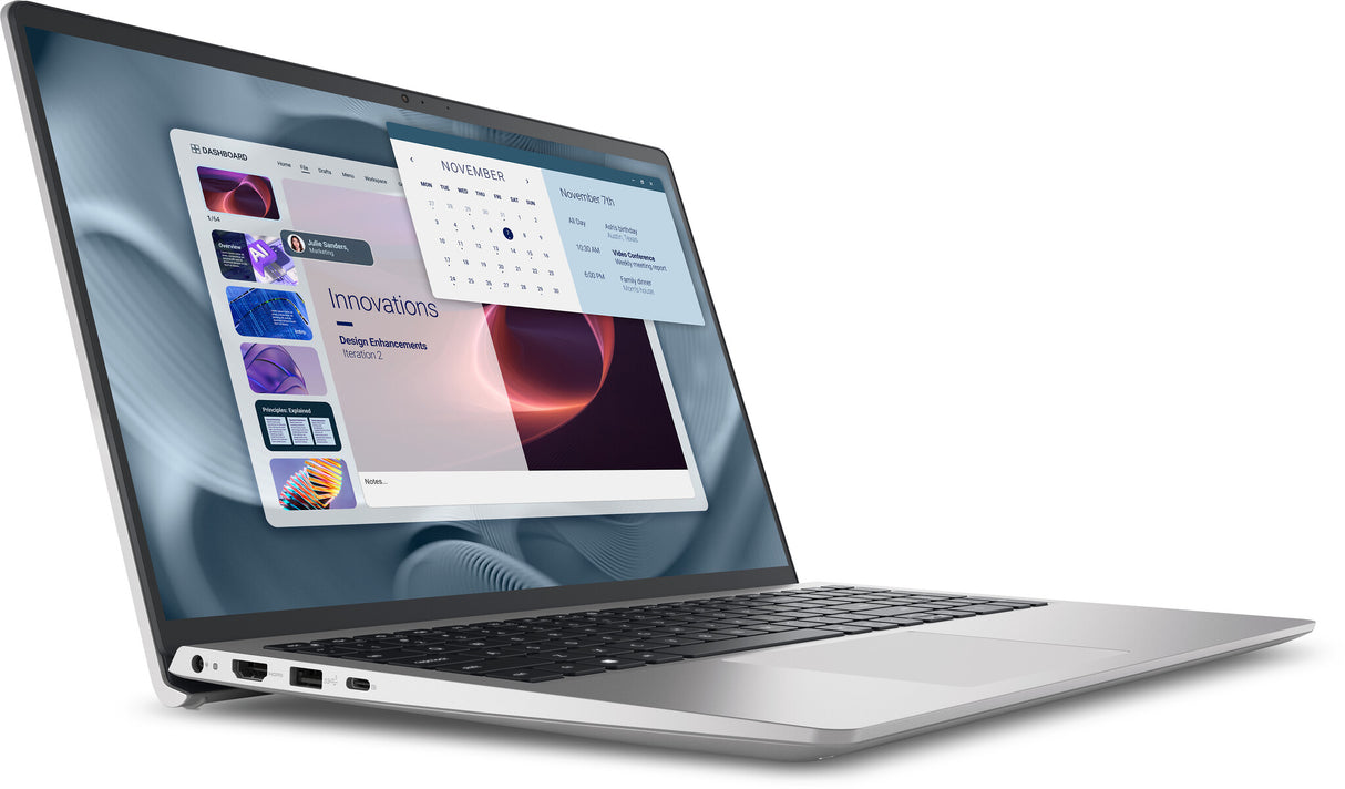 DELL Pro 15 Essential PV15250 Intel® Core™ i5 i5-1334U Laptop 39,6 cm (15.6") Fuld HD 16 GB DDR5-SDRAM 1 TB SSD Wi-Fi 6 (802.11ax) Windows 11 Home Platin, Sølv