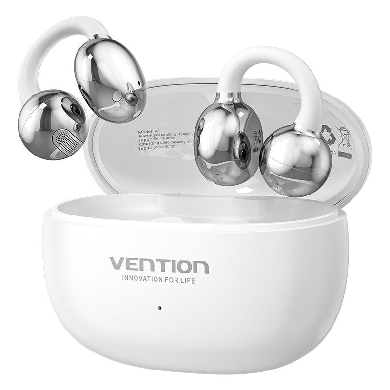 Vention ECHO CLIP A1 Headset Trådløs Open-ear Opkald/Musik/Sport/Hverdag USB Type-C Bluetooth Hvid