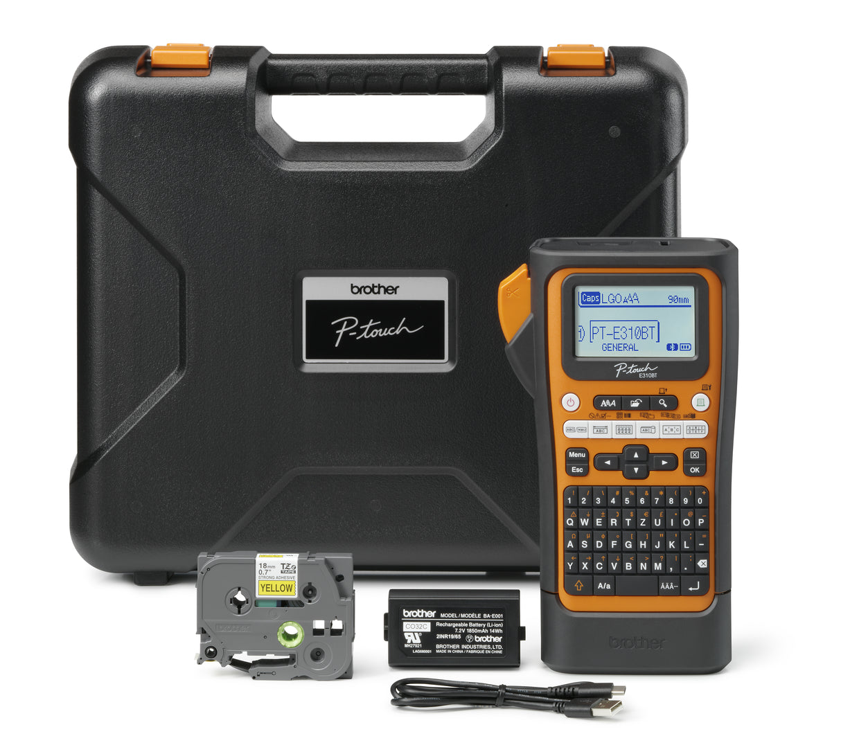 Brother PT-E310BTVP etiketprinter Termisk overførsel 180 x 180 dpi 20 mm/sek. Kabel & trådløs HSE/TZe Bluetooth QWERTY