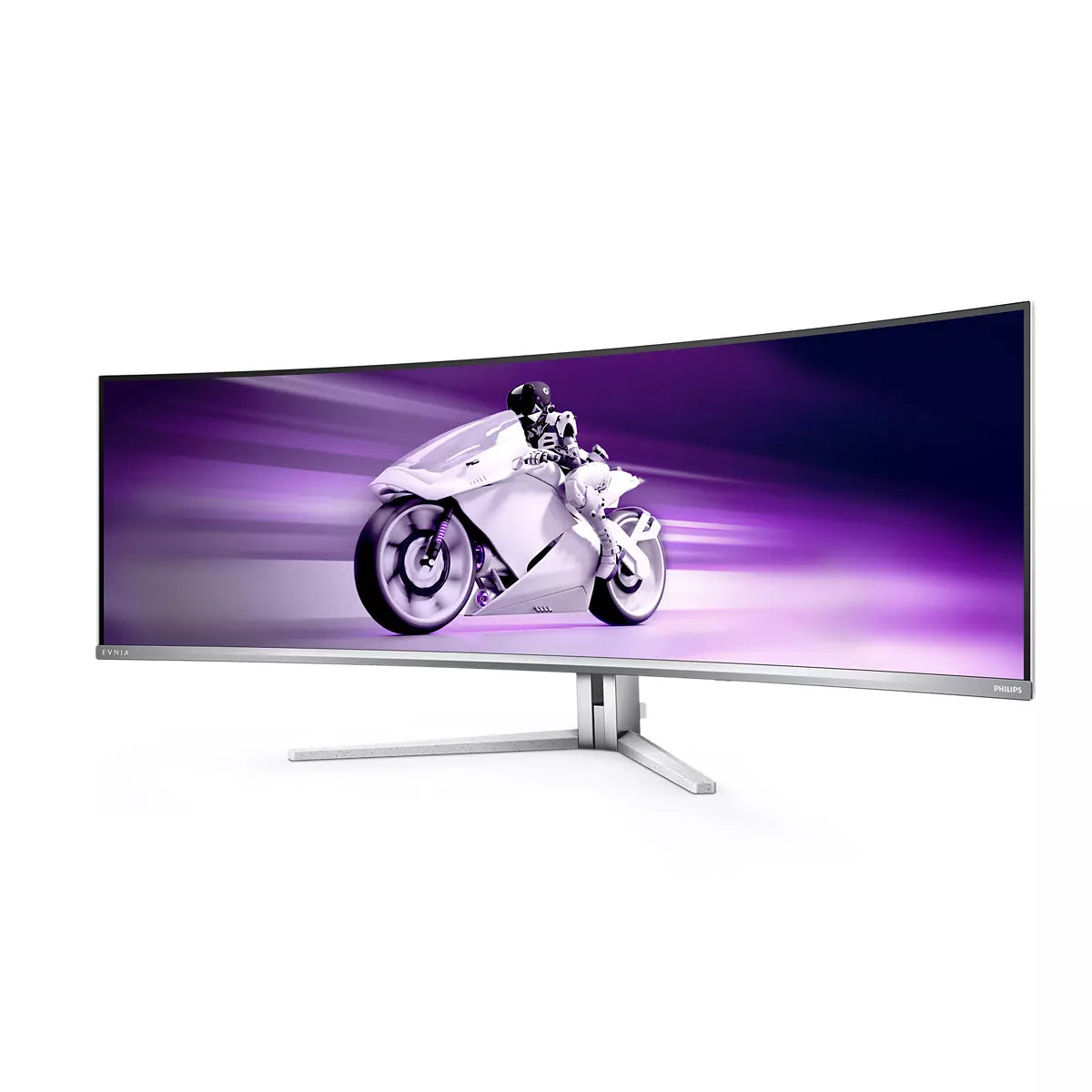 Philips Evnia 8000 49M2C8900/00 computerskærm 124,2 cm (48.9") 5120 x 1440 pixel Dual QHD QD-OLED Hvid