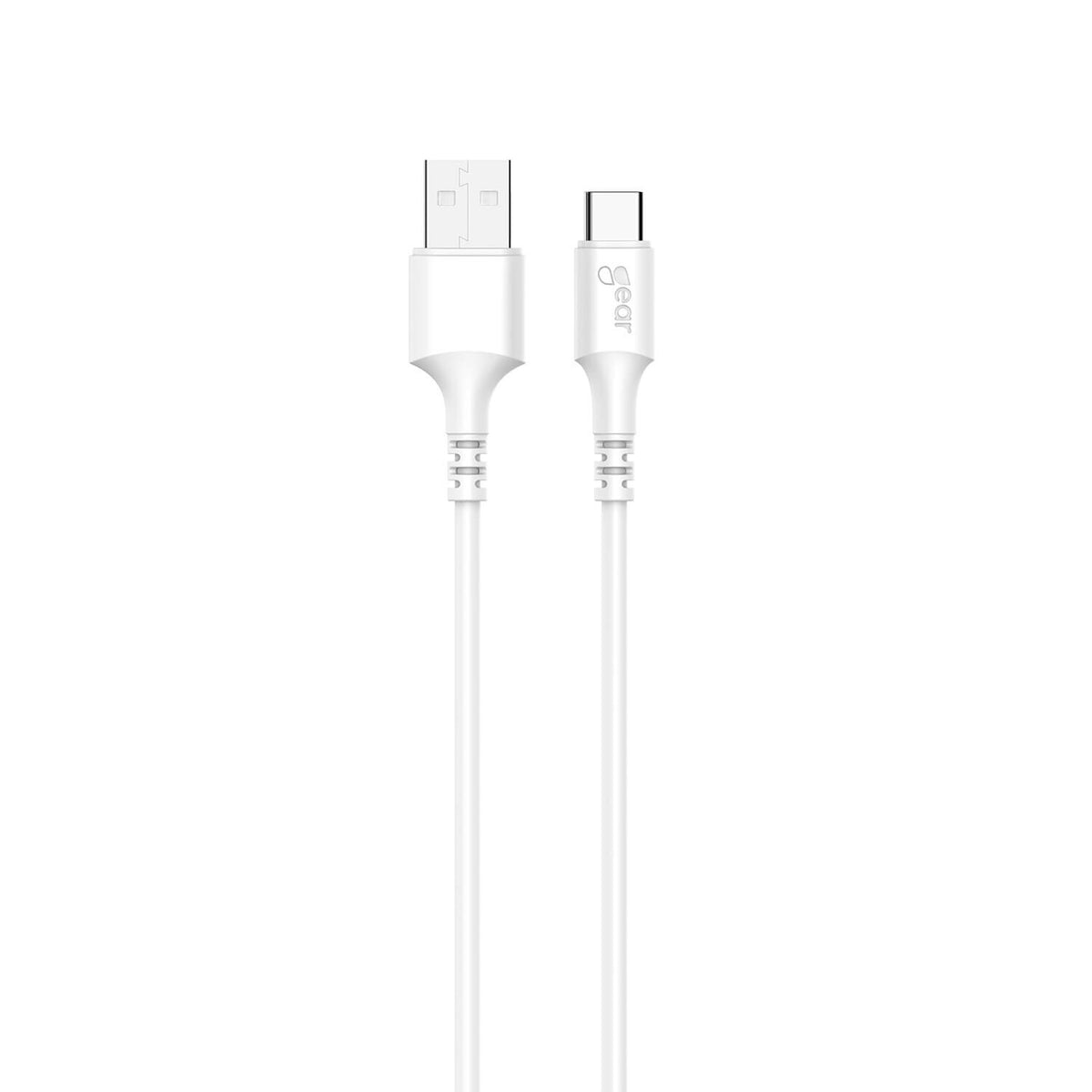 Gear Ladekabel USB-A-USB-C 2.0 3m Rundt Kabel Hvid